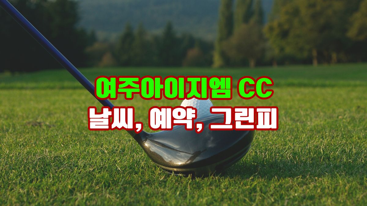 여주아이지엠 CC 날씨