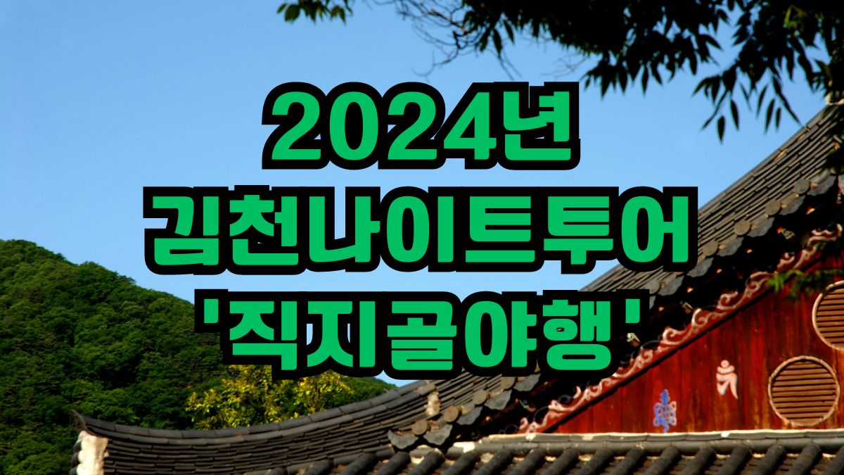 2024년 김천나이트투어 '직지골야행'