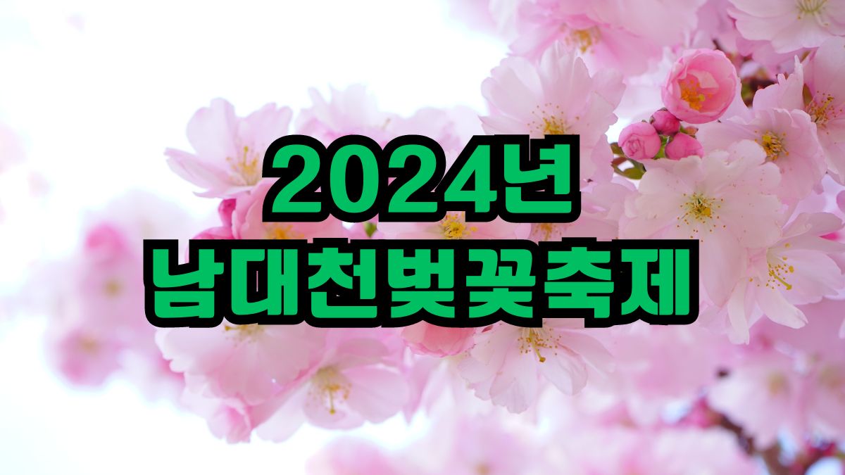 2024년 남대천벚꽃축제