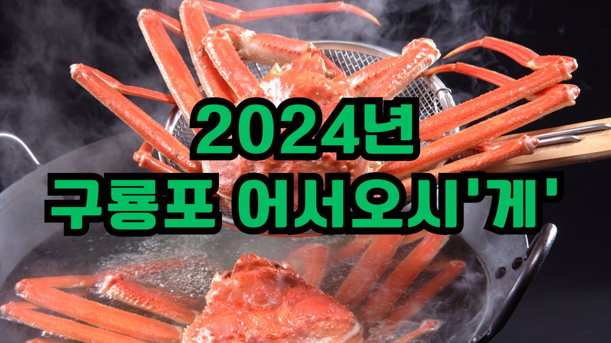 2024년 구룡포 어서오시'게'
