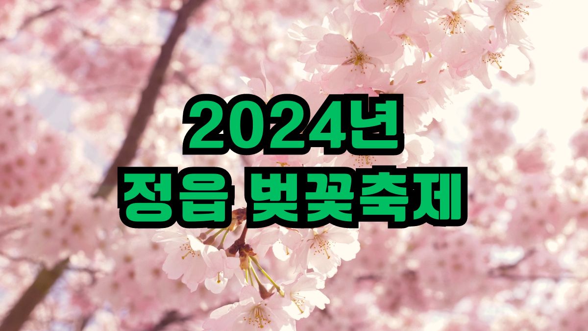 2024년 정읍 벚꽃축제