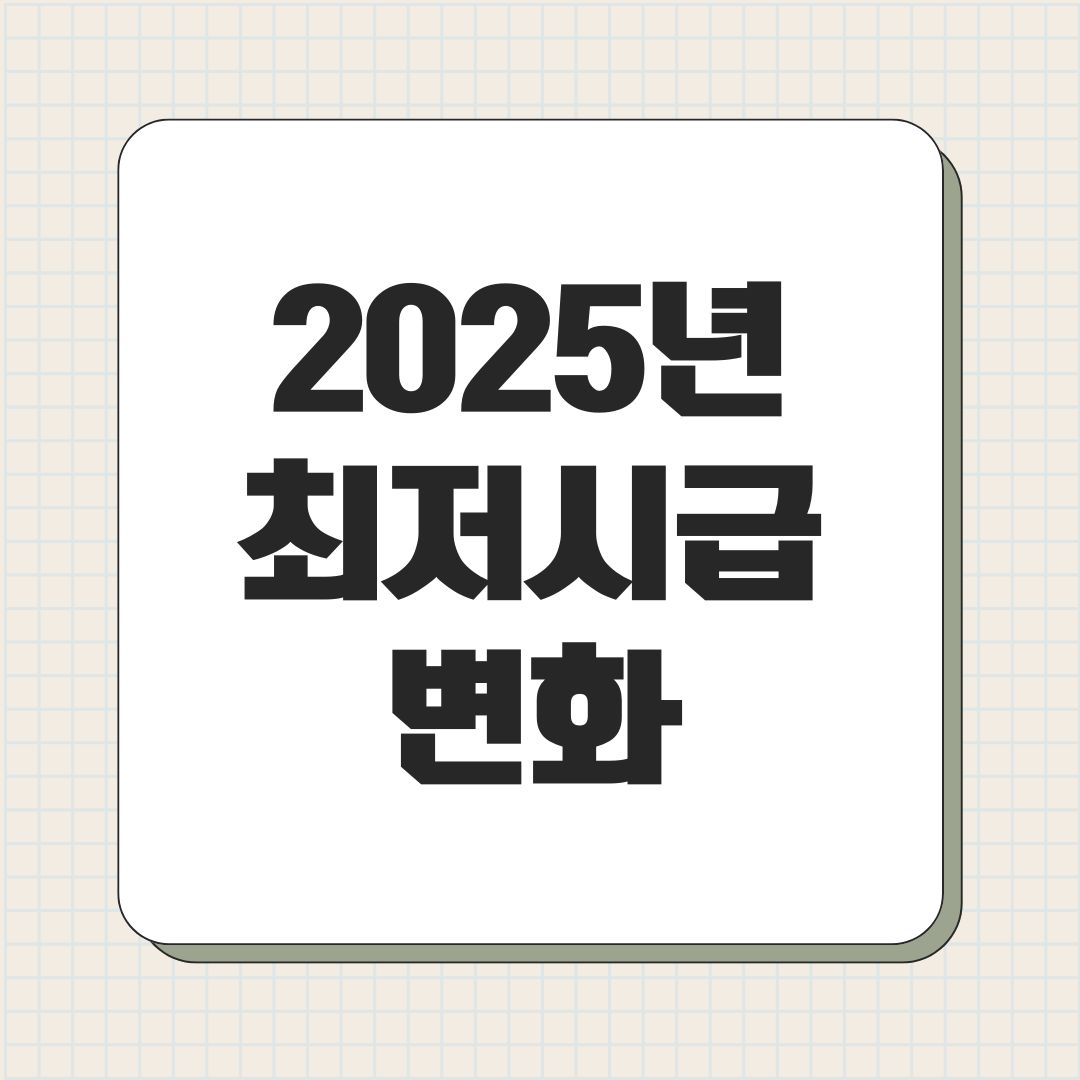 2025년 최저시급 변화