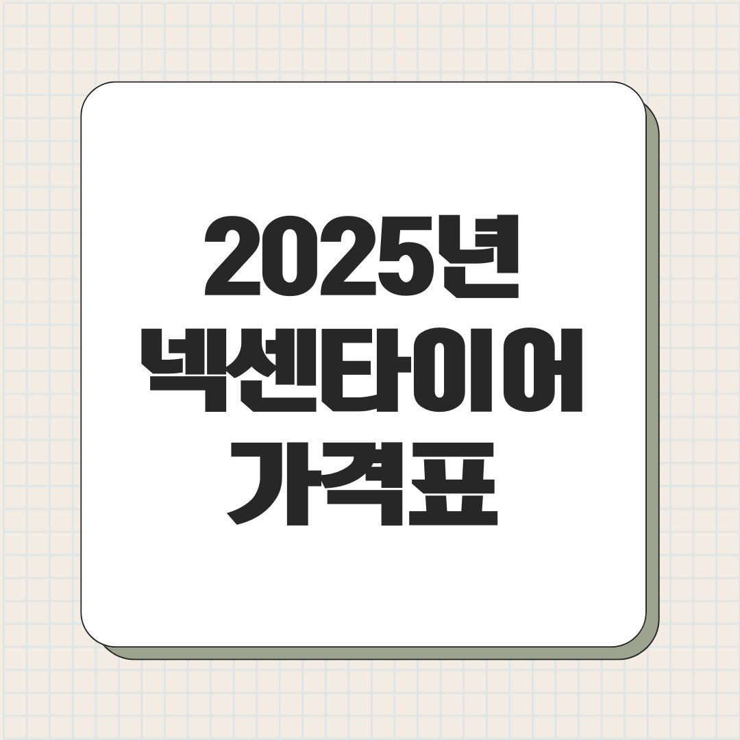 2025년 넥센타이어 가격표