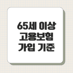 65세 이상 고용보험