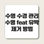 수영 수경 관리
