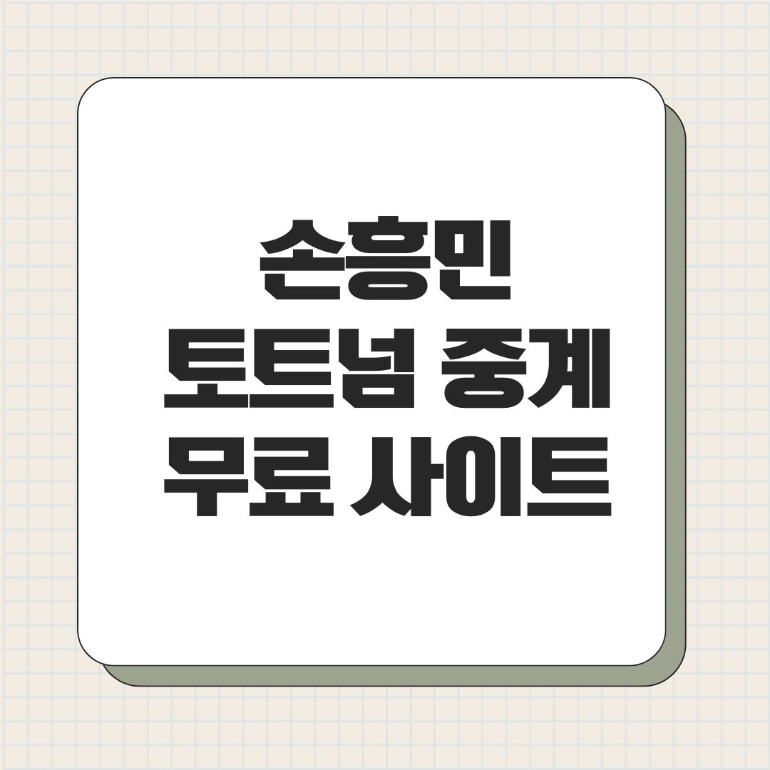 손흥민 토트넘 중계 무료 사이트