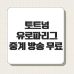 토트넘 유로파리그 중계 방송 무료