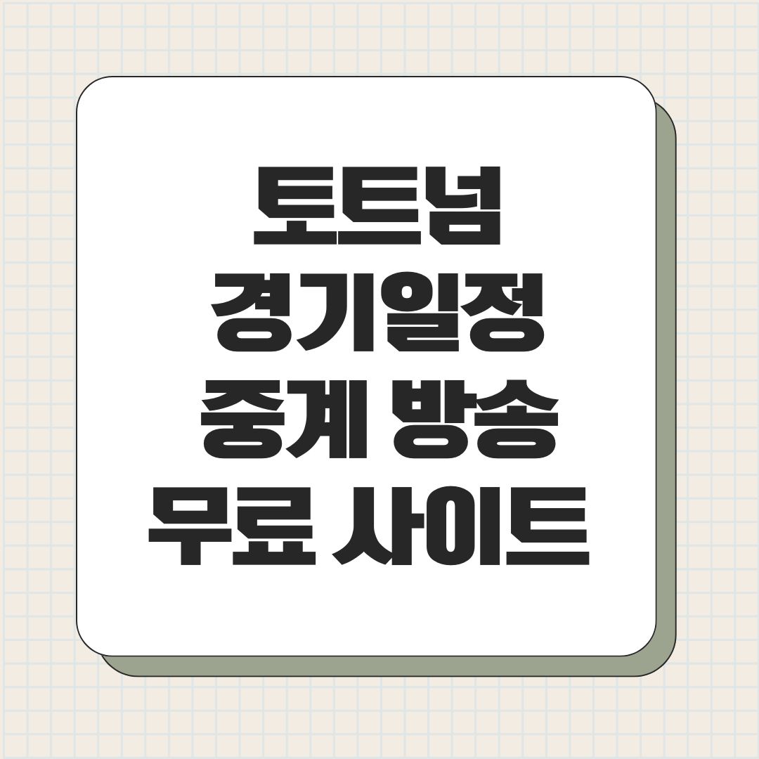 토트넘 경기일정 중계 방송 무료 사이트