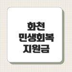 화천 민생회복지원금
