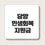 담양 민생회복지원금