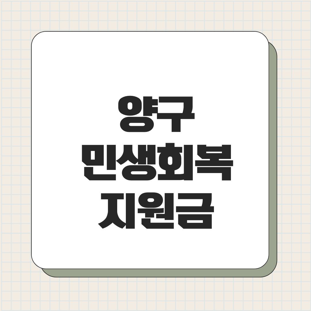 양구 민생회복지원금