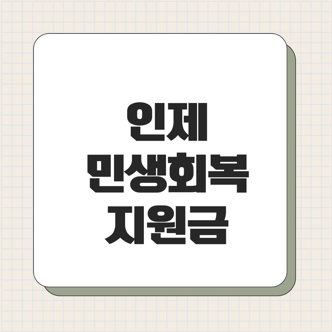 인제 민생회복지원금