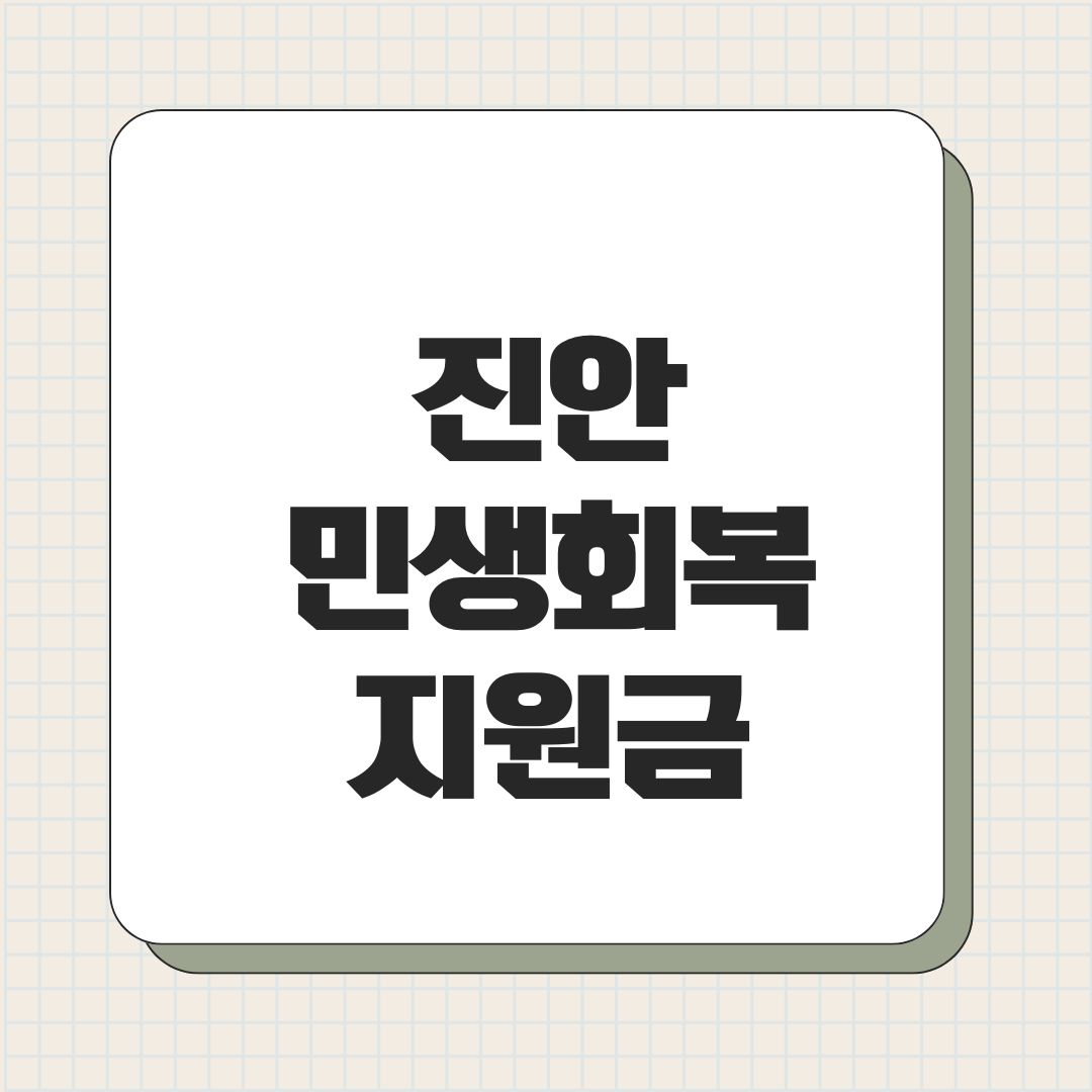 진안 민생회복지원금