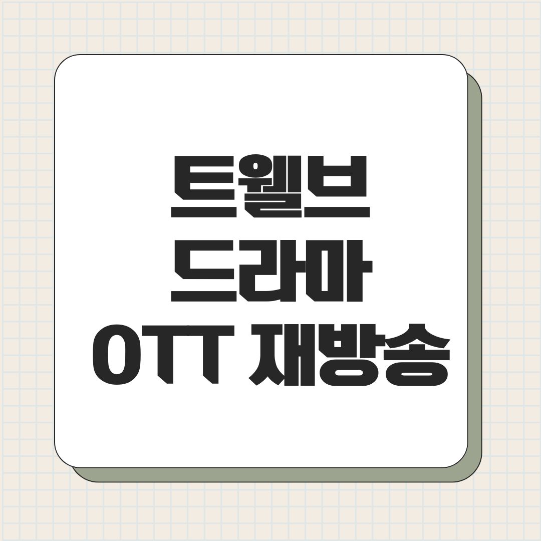 트웰브 드라마 OTT 재방송