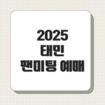 2025 태민 팬미팅 예매