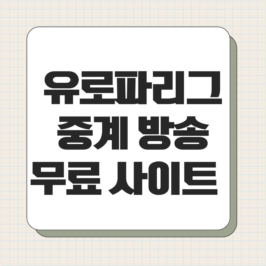 유로파리그 중계 방송 무료 사이트