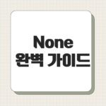 None 완벽 가이드