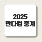 2025 판다컵 중계