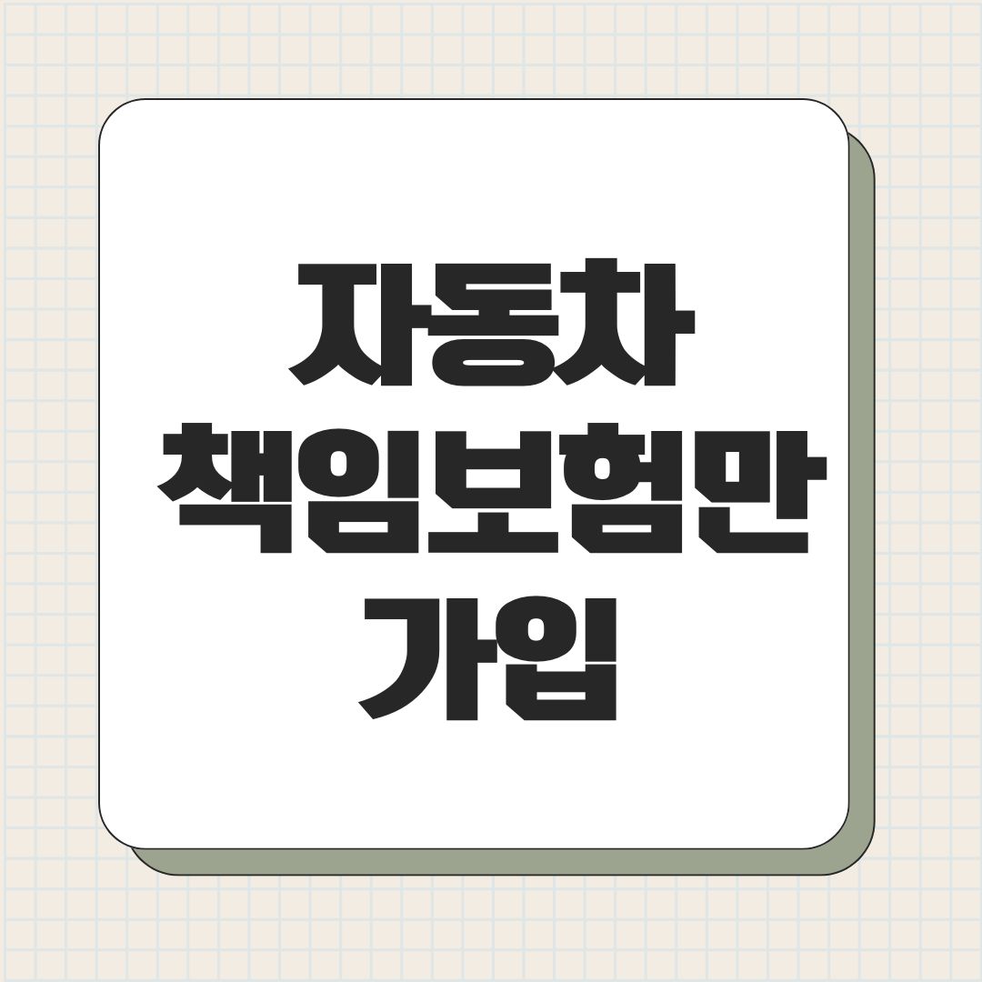 자동차 책임보험만 가입